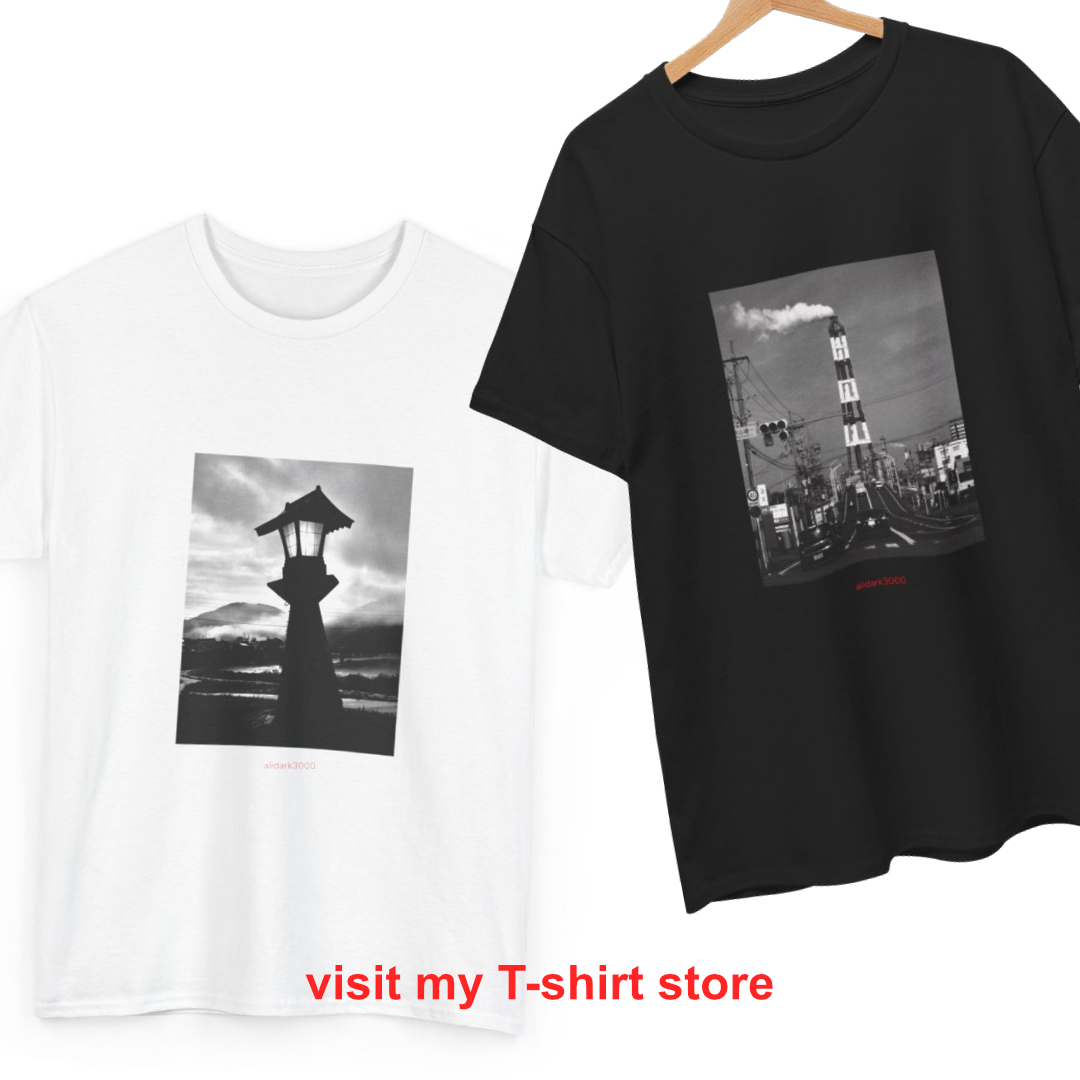 black and white photo print t-shirts